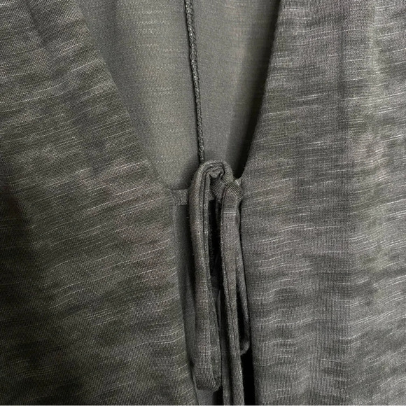 Ronen Chen Gray Burnout Italian Designer Open Front Pocket Cardigan Plus Size 14 - Picture 6 of 10